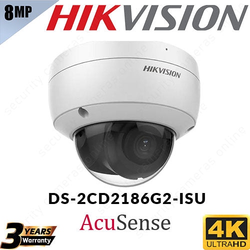 Hikvision 8MP 4K DS-2CD2186G2-ISU Dome Security Camera