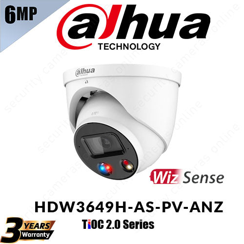 Dahua 6MP DH-IPC-HDW3649H-AS-PV-ANZ Turret IP Camera