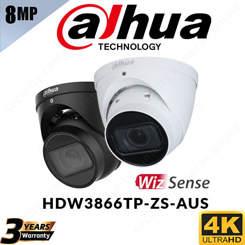 Dahua 8MP DH-IPC-HDW3866TP-ZS-AUS WIZSENSE VF Turret Security Camera