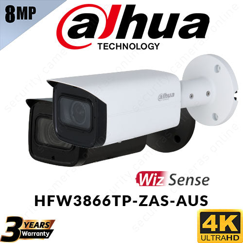 Dahua 8MP DH-IPC-HFW3866TP-ZAS-AUS WIZSENE Bullet VF Security Camera